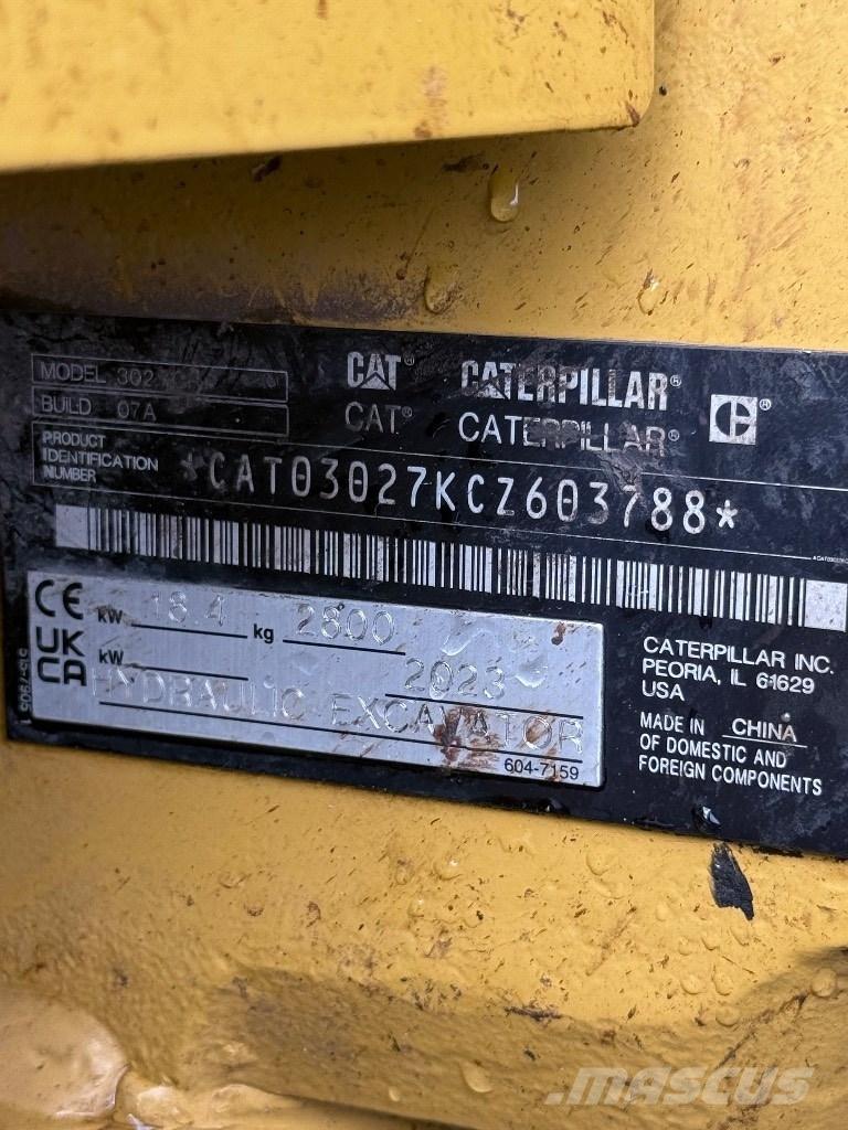 CAT 302.7 CR Mini ekskavatori < 7 t