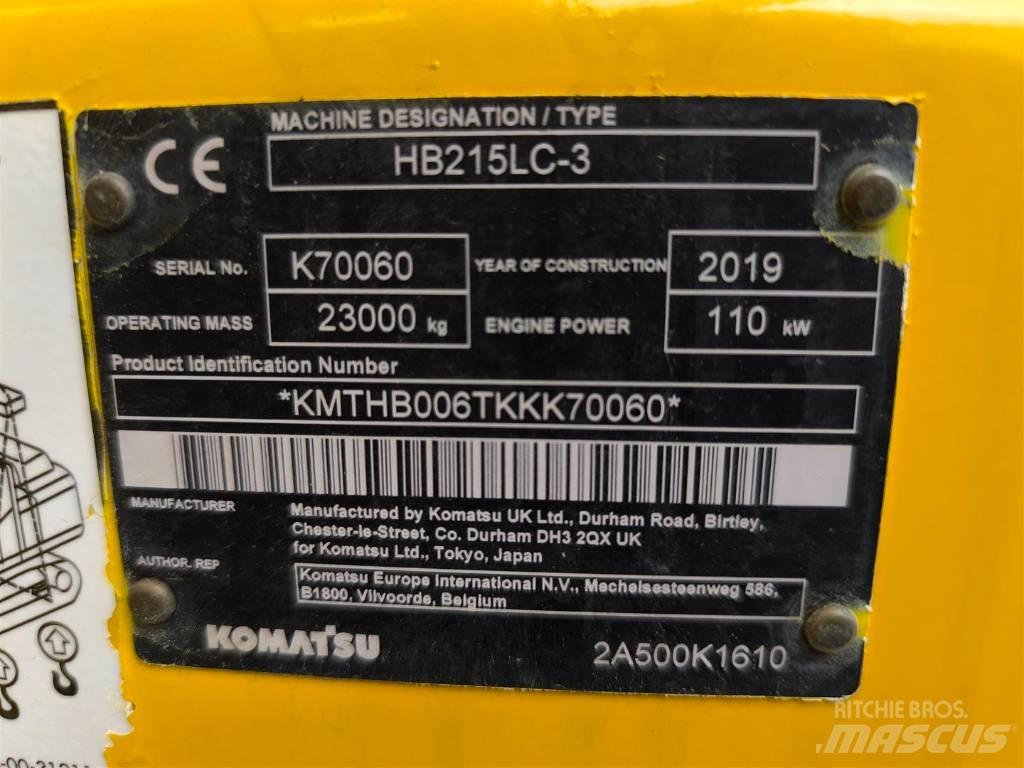 Komatsu HB 215 LC-3 Kāpurķēžu ekskavatori