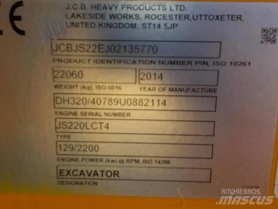 JCB JS220LC Kāpurķēžu ekskavatori