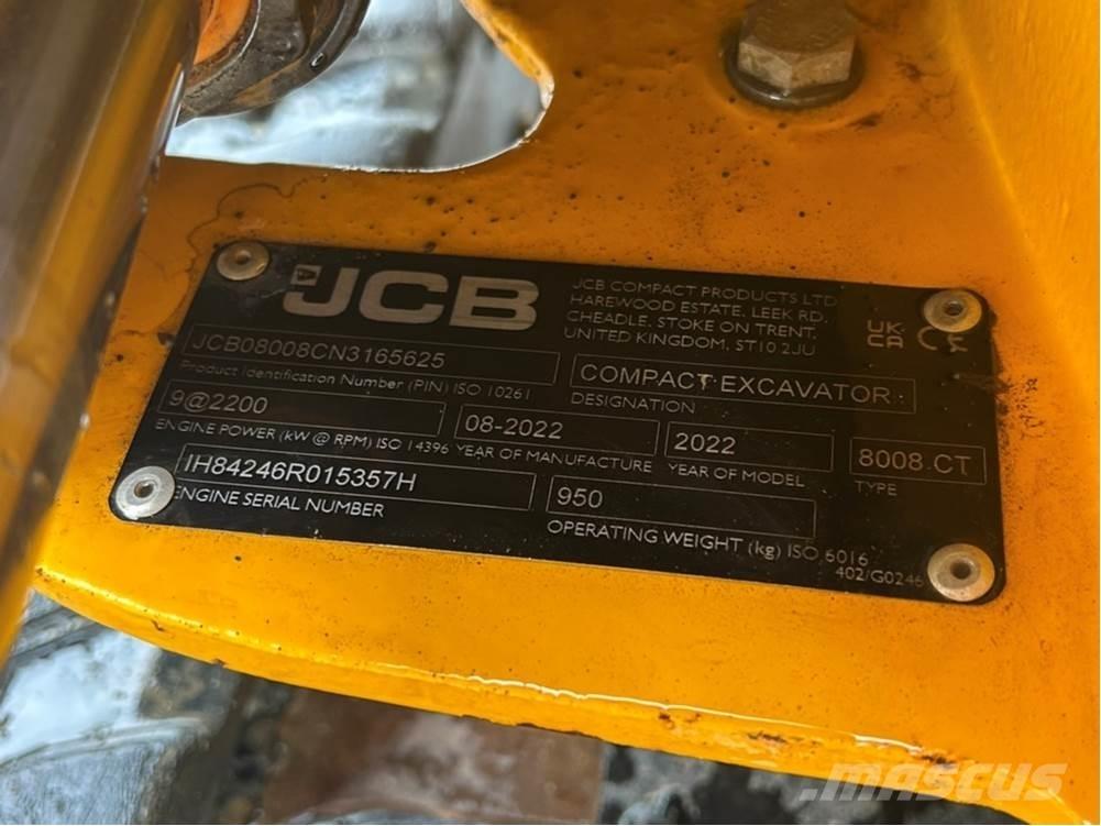 JCB MICRO 8008 Mini ekskavatori < 7 t