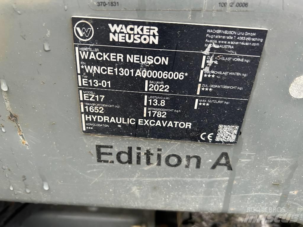 Wacker Neuson EZ17 Kāpurķēžu ekskavatori