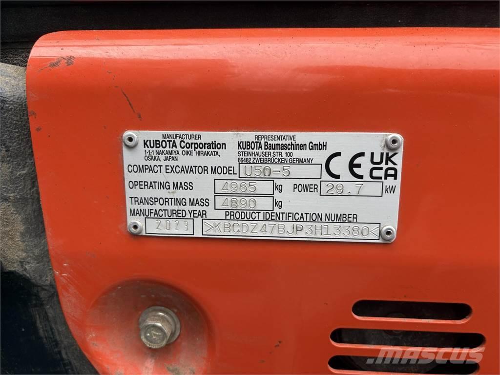 Kubota U50-5 Mini ekskavatori < 7 t