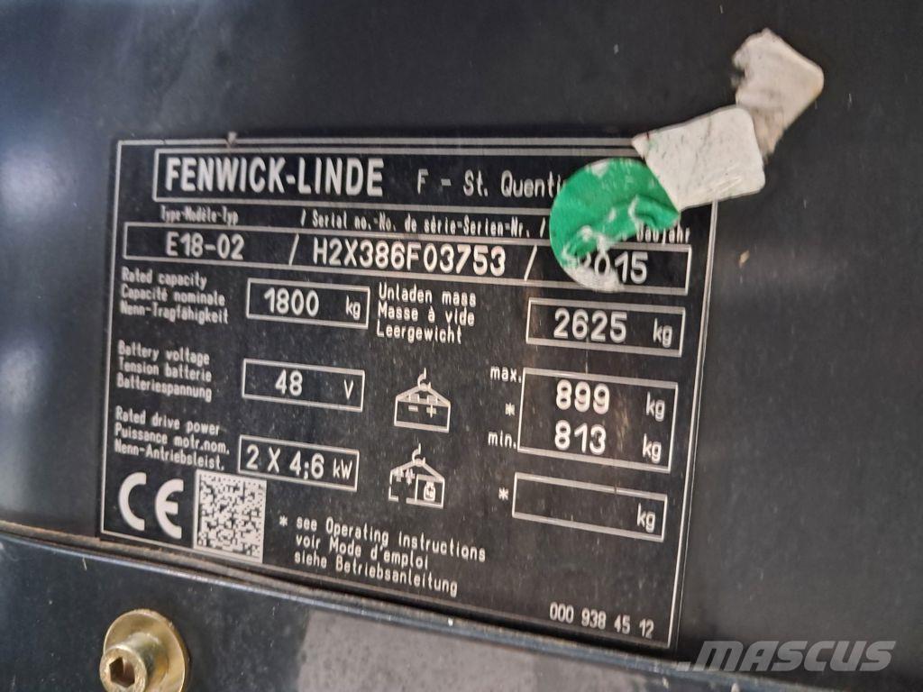 Linde E18-02 Elektriskie iekrāvēji