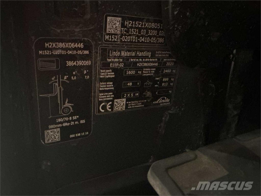 Linde E16P Elektriskie iekrāvēji