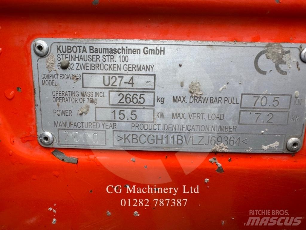Kubota U 27-4 Mini ekskavatori < 7 t