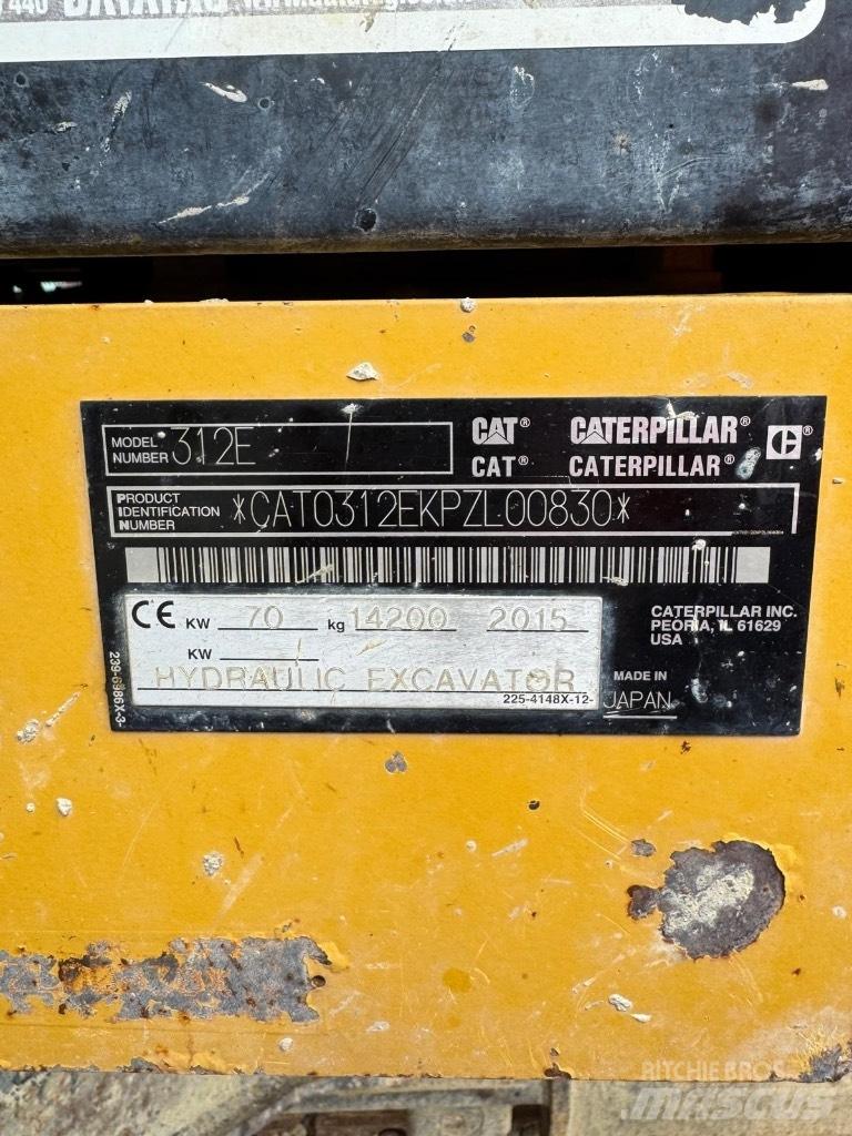 CAT 312 E Kāpurķēžu ekskavatori