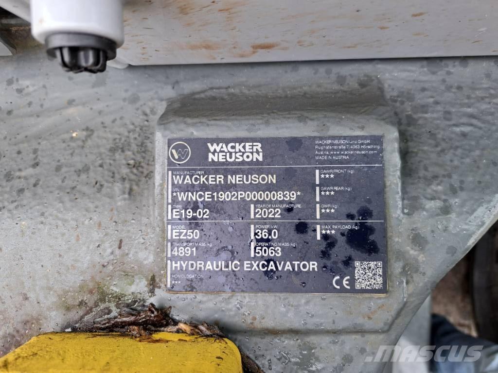 Wacker Neuson EZ50 Kāpurķēžu ekskavatori