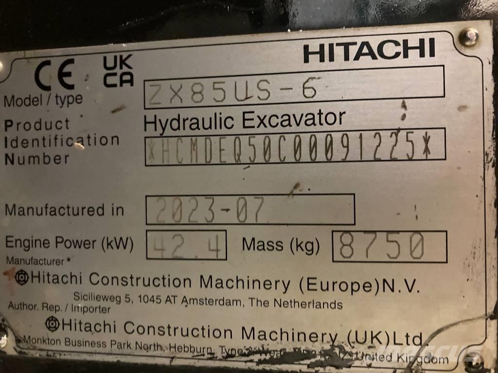 Hitachi ZX 85 US-6 Vidēja lieluma ekskavatori 7 t - 12 t