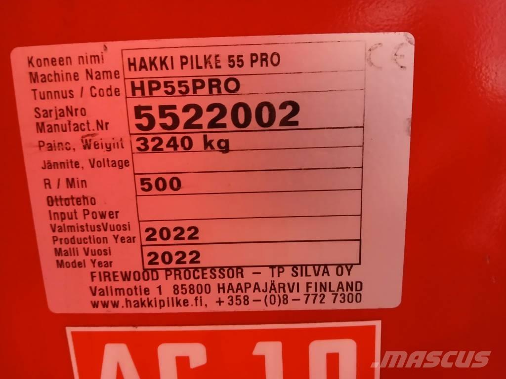 Hakki Pilke 55 Pro Koka šķēlēji, frēzes, šķeldotāji