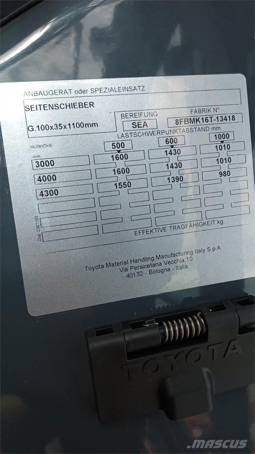 Toyota 8FBMK16T Elektriskie iekrāvēji