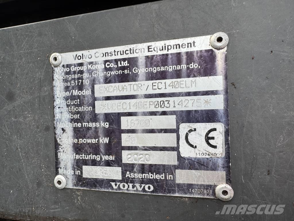 Volvo EC 140 ELM Kāpurķēžu ekskavatori