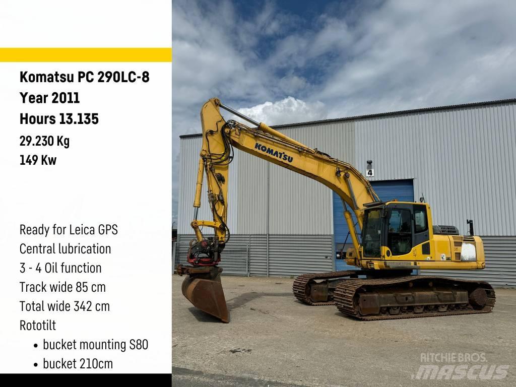 Komatsu PC 290 LC-8 Kāpurķēžu ekskavatori