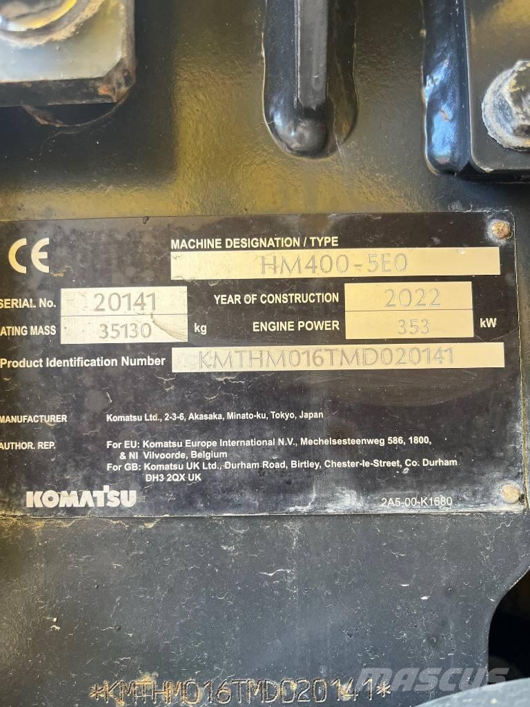 Komatsu HM400-5E0 Artikulētie pašizgāzēji