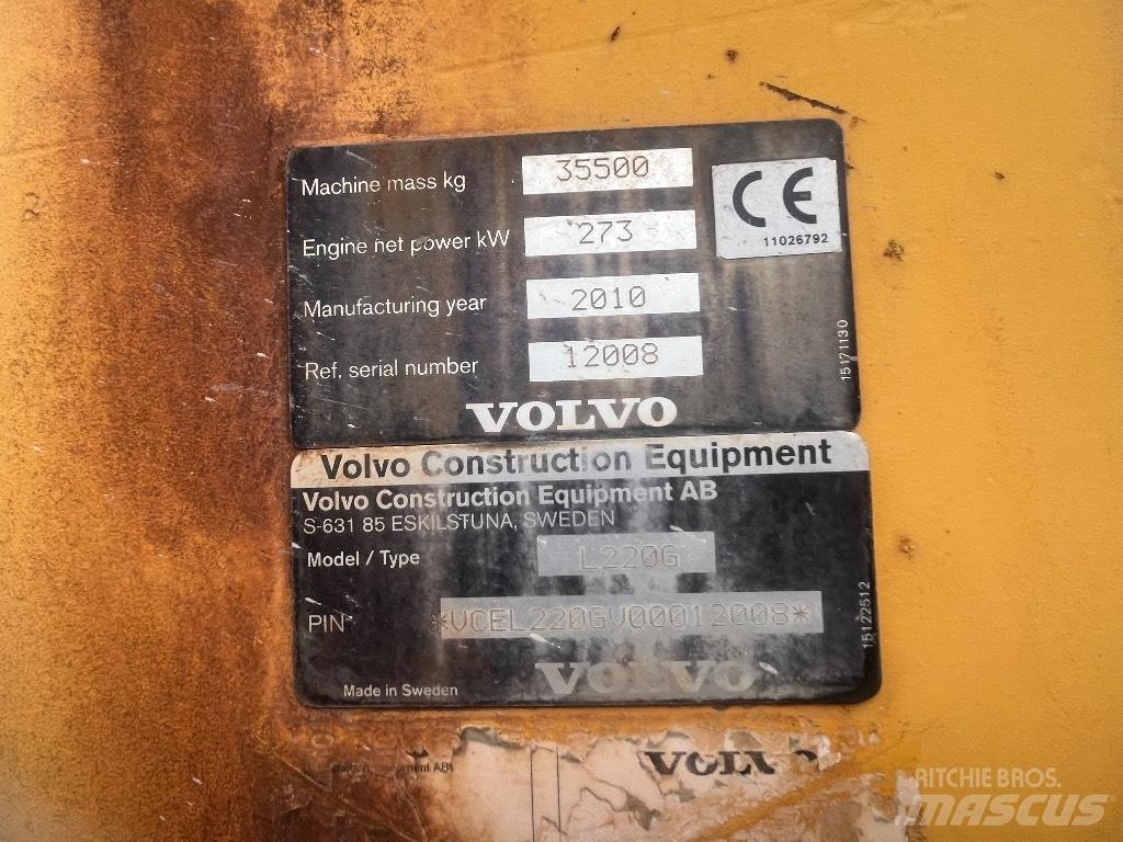 Volvo L 220 G Iekrāvēji uz riteņiem