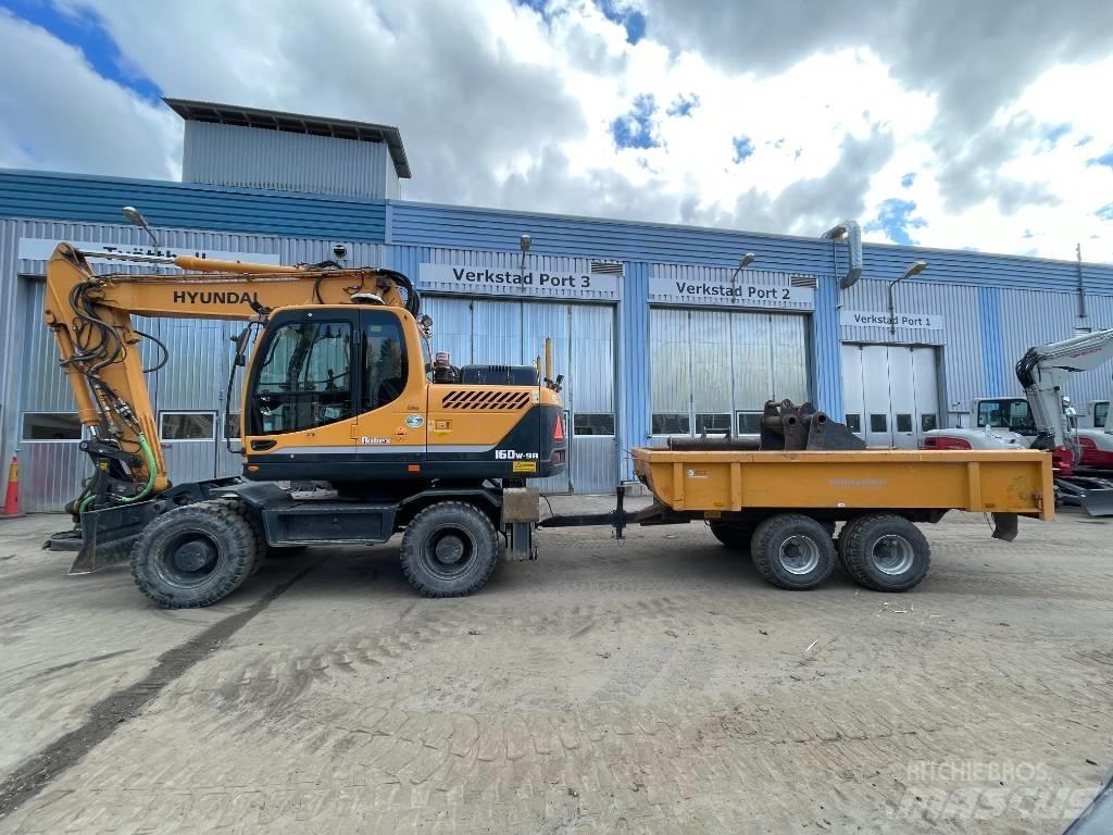 Hyundai 160W-9A Ekskavatori uz riteņiem