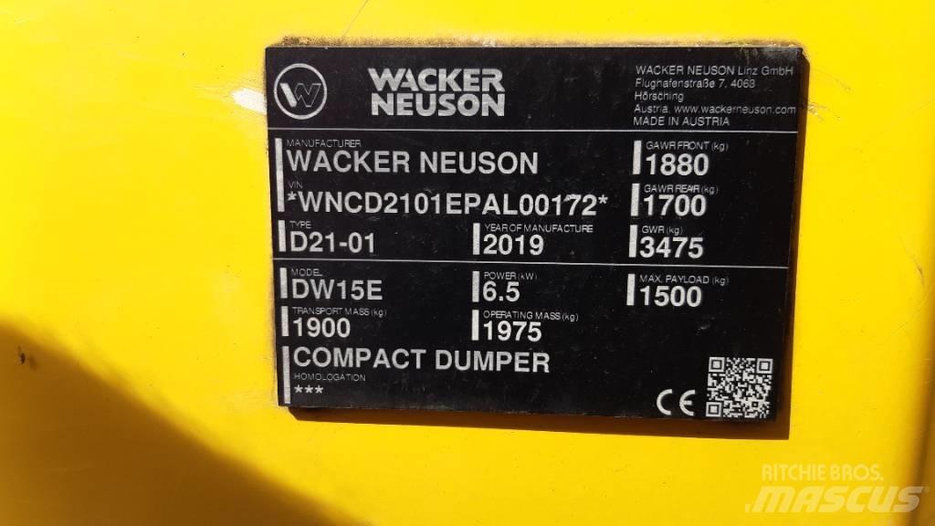 Wacker Neuson DW15e Mini pašizgāzēji