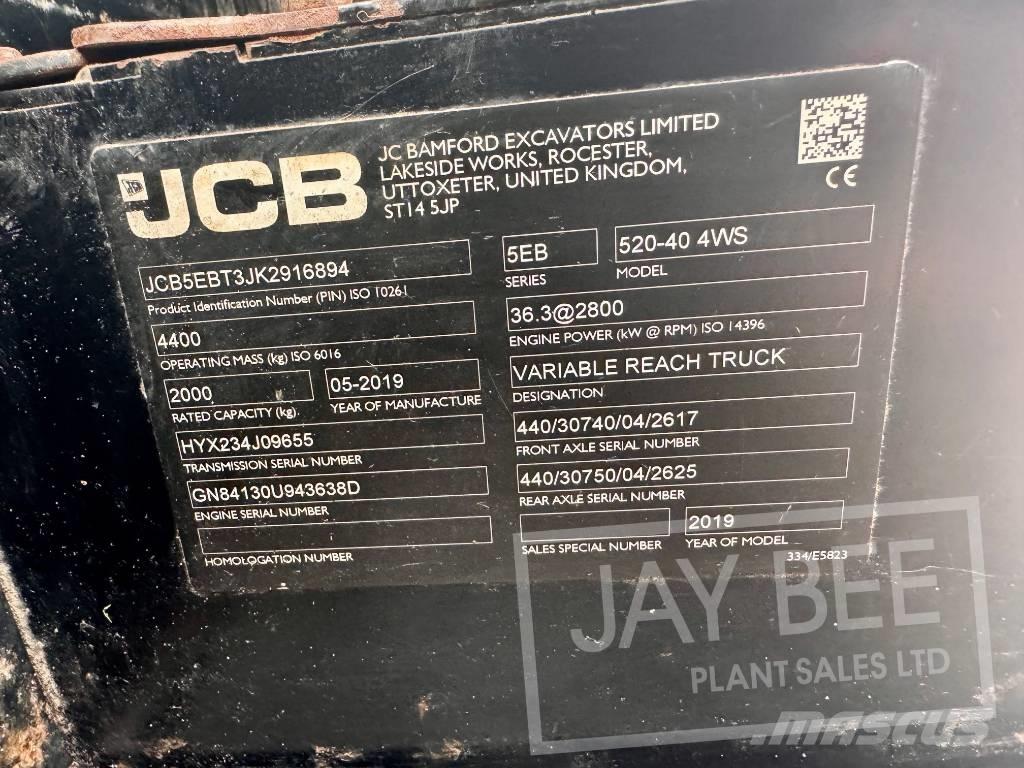 JCB 520-40 Teleskopiskie manipulatori