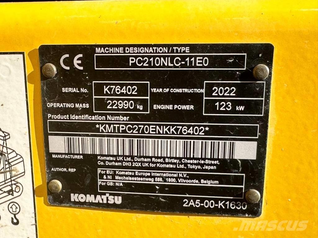 Komatsu PC 210 NLC Kāpurķēžu ekskavatori
