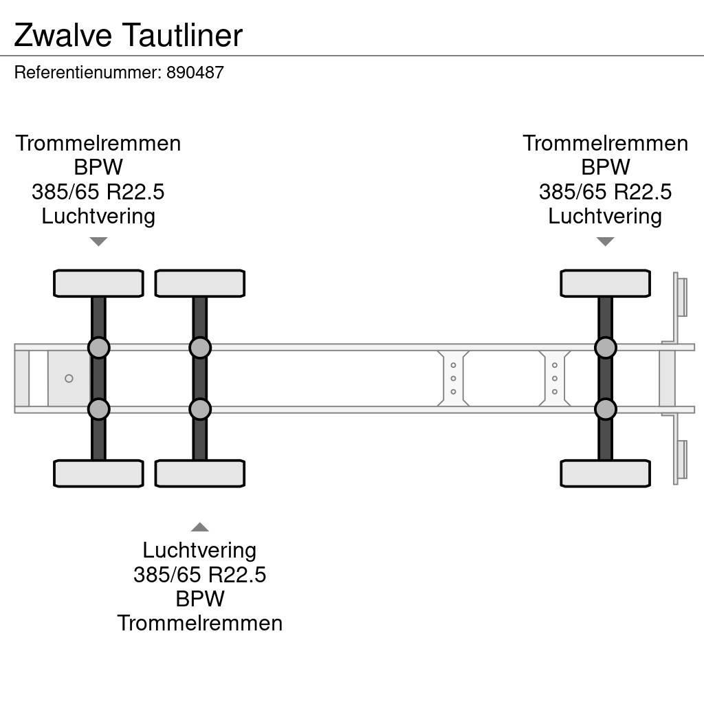 Zwalve Tautliner Tents puspiekabes