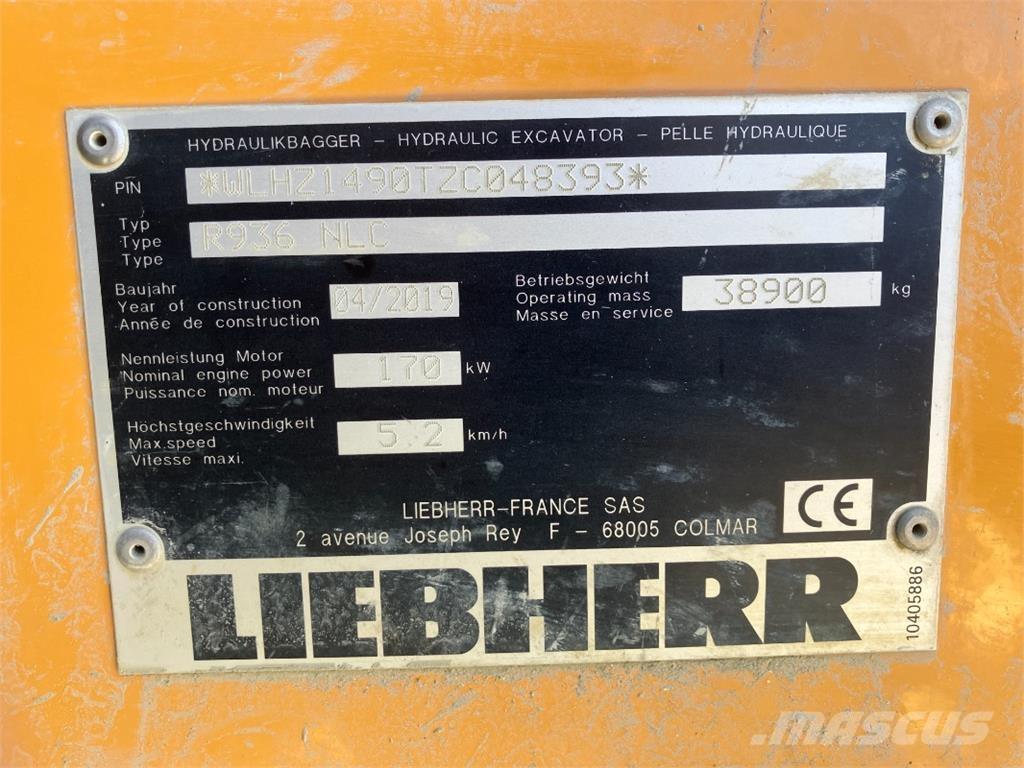Liebherr R936 Kāpurķēžu ekskavatori