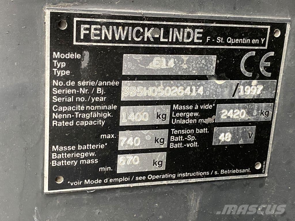 Linde E14 Elektriskie iekrāvēji
