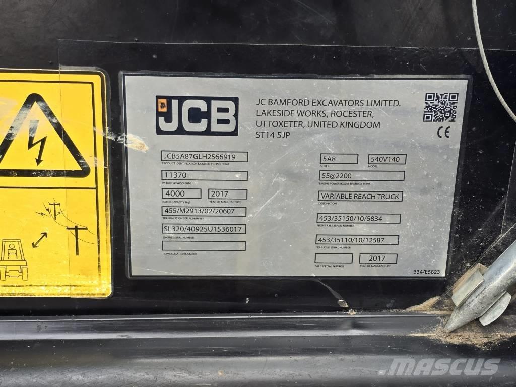 JCB 540-140 Teleskopiskie manipulatori