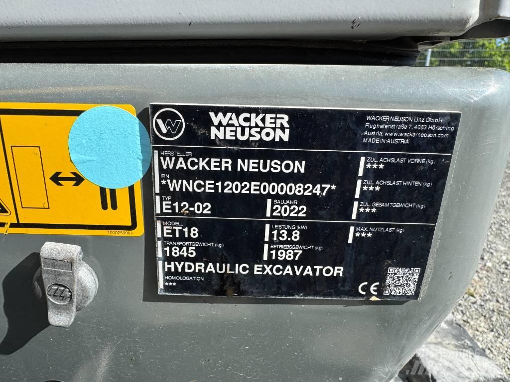 Wacker Neuson ET18 Kāpurķēžu ekskavatori