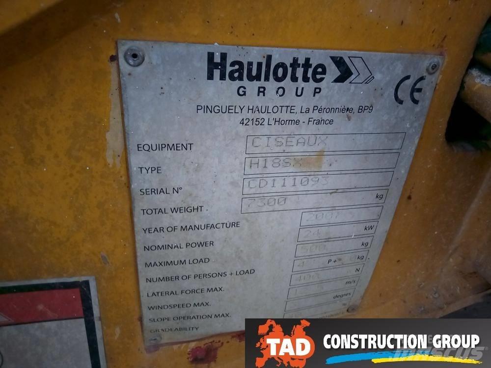 Haulotte H 18 SX Šķerveida pacēlāji