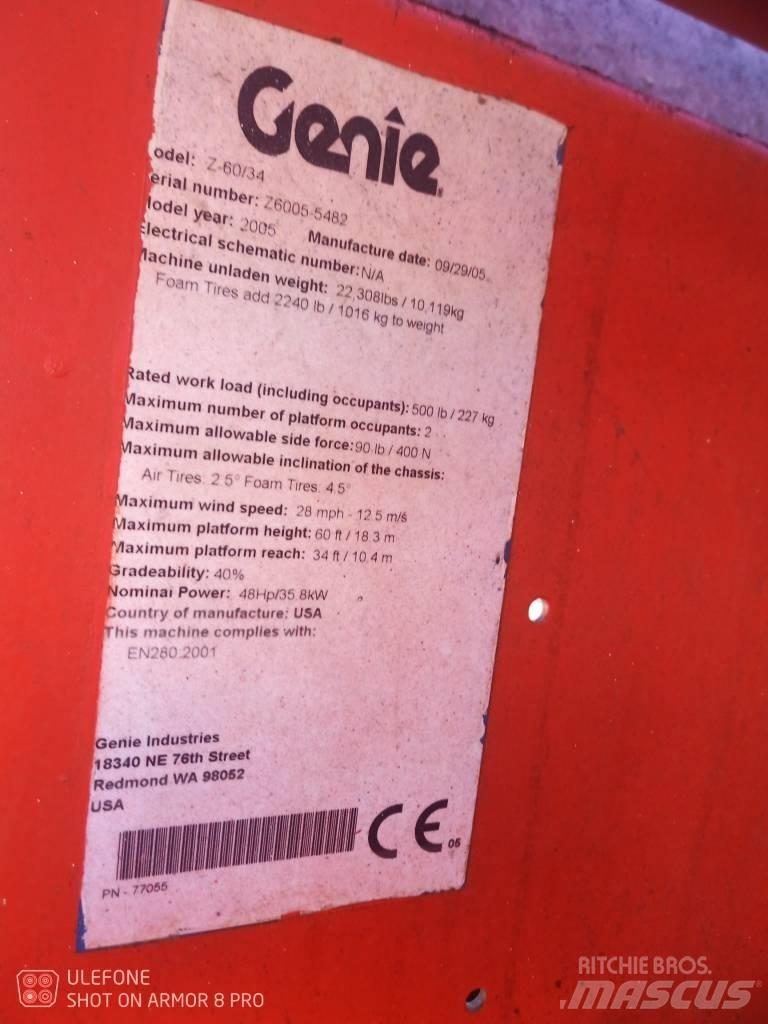 Genie Z 60/34 RT Strēles pacēlāji