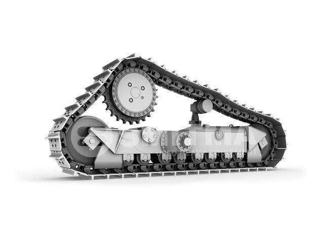 CAT D6H Sliedes, ķēdes un šasija