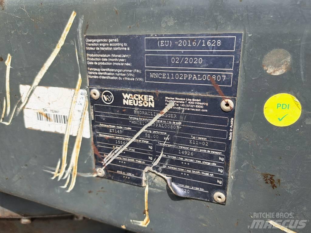 Wacker Neuson ET145 Kāpurķēžu ekskavatori