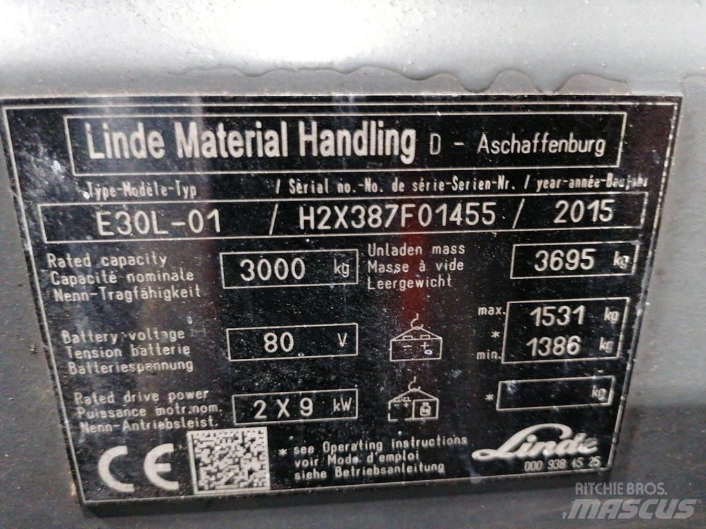 Linde E30L-01 Elektriskie iekrāvēji