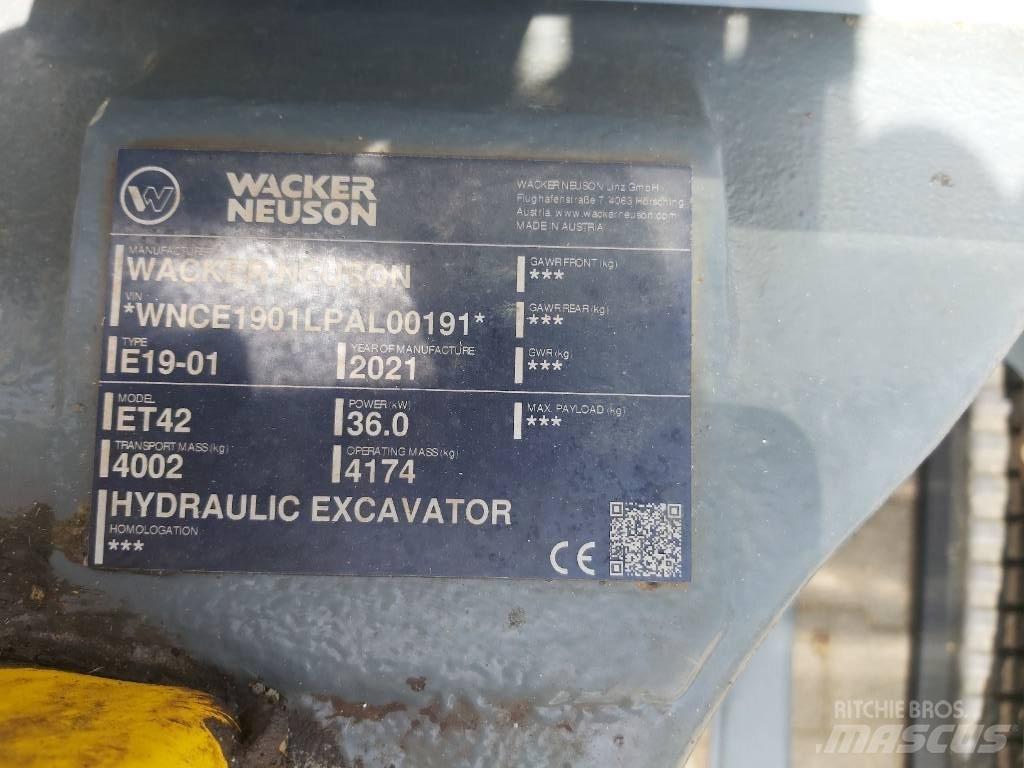 Wacker Neuson ET42 Kāpurķēžu ekskavatori