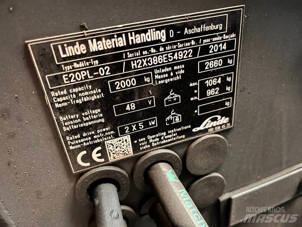 Linde E20PL-02 Elektriskie iekrāvēji