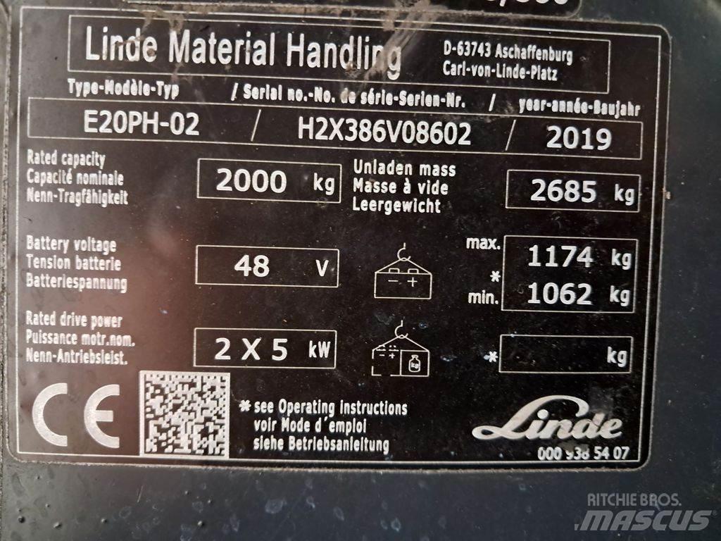 Linde E20PH-02 Elektriskie iekrāvēji