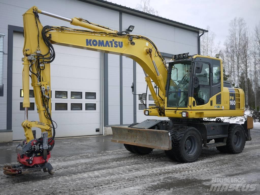 Komatsu PW 160-8 Ekskavatori uz riteņiem