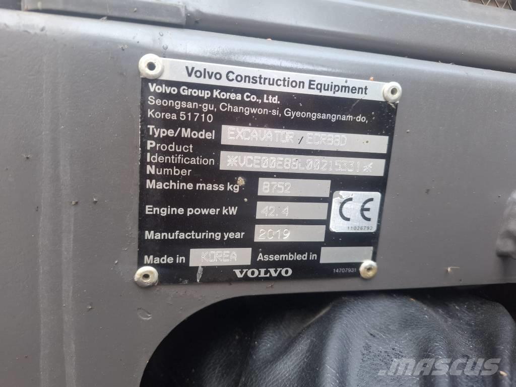 Volvo ECR 88 D Vidēja lieluma ekskavatori 7 t - 12 t