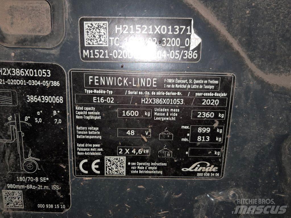 Linde E16-02 Elektriskie iekrāvēji