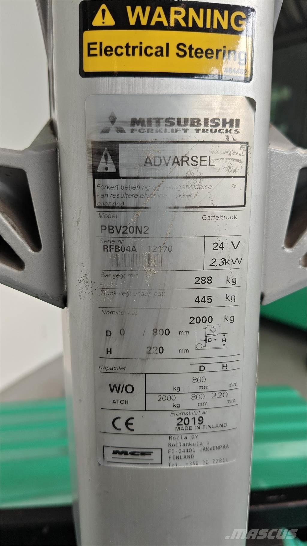 Mitsubishi PBV20N2 Autokrāvēji - citi