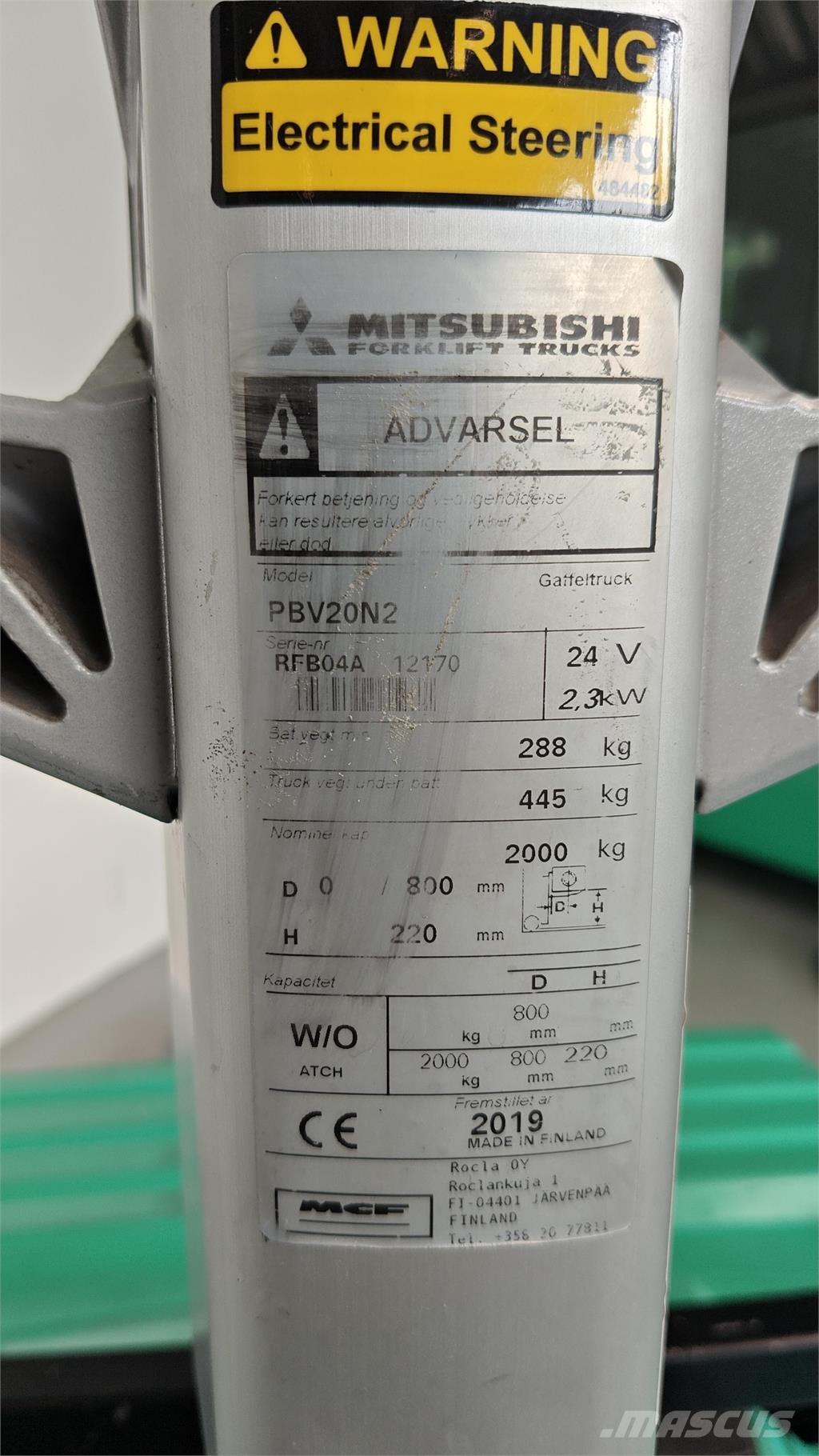 Mitsubishi PBV20N2 Pašgājējplatformas