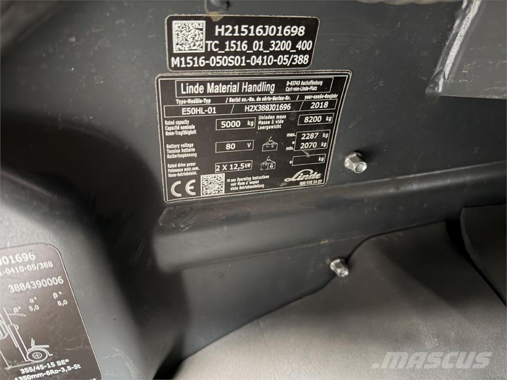 Linde E50HL-01 Elektriskie iekrāvēji