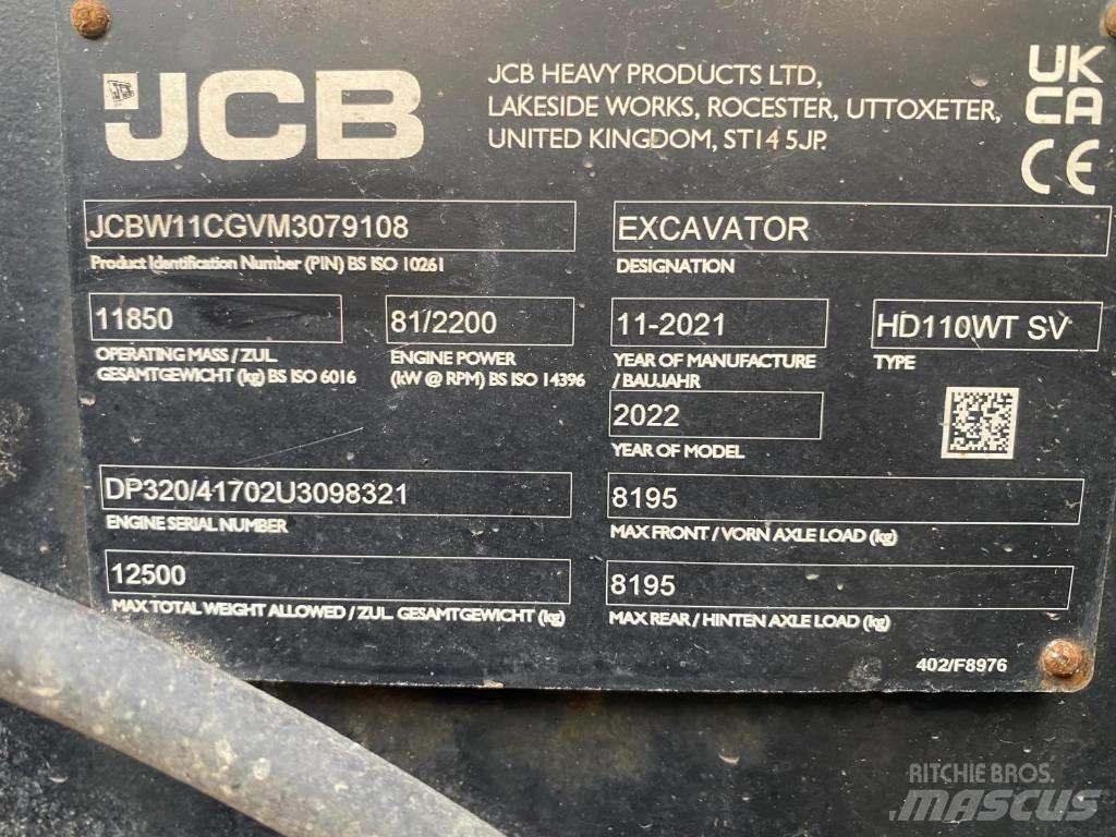JCB 110 W Ekskavatori uz riteņiem
