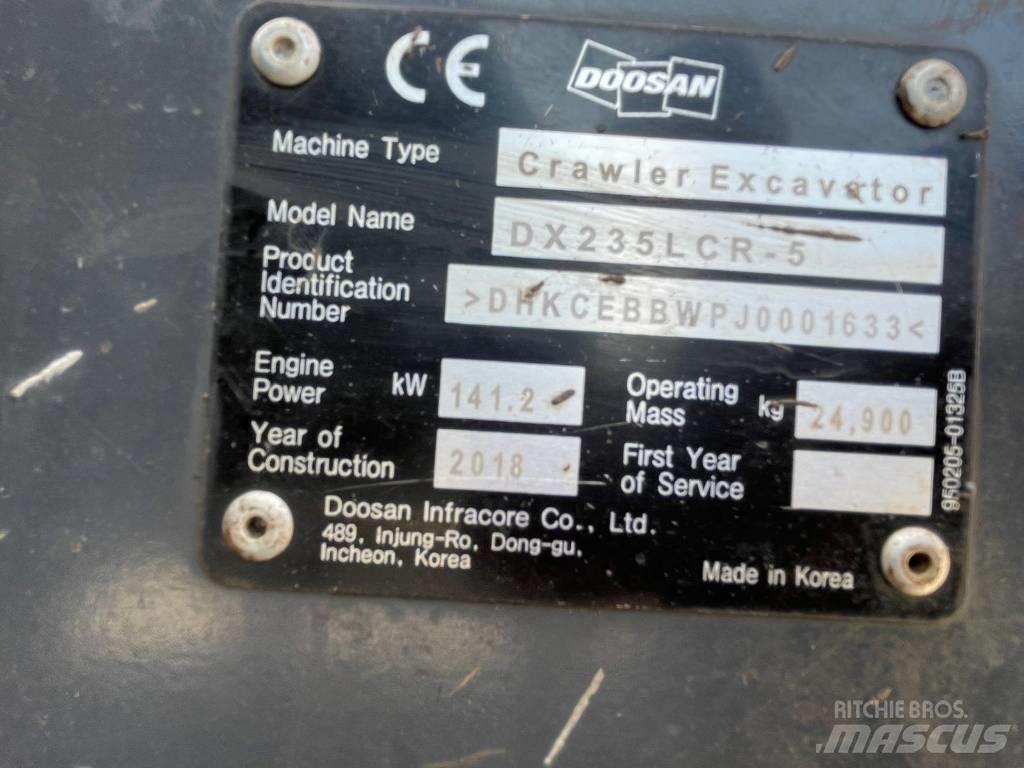 Doosan DX 235 LCR-5 Kāpurķēžu ekskavatori