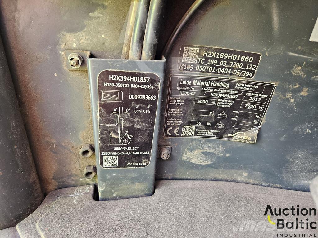 Linde H50D-02 Tehnika ar dīzeļa dzinēju