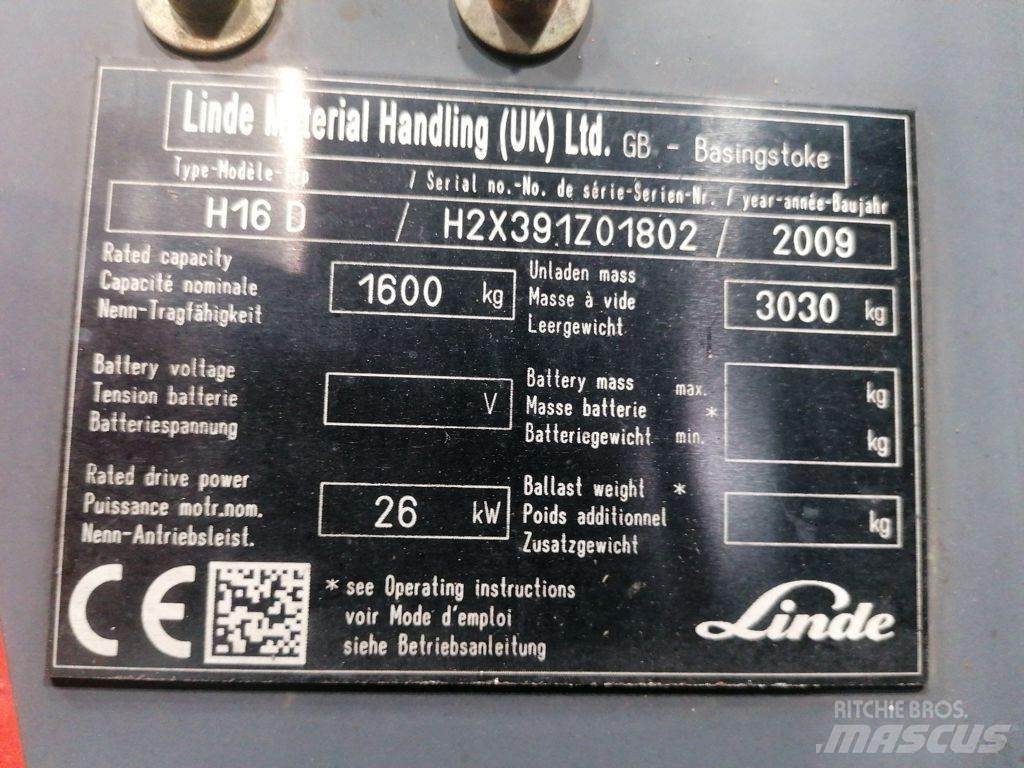Linde H16D Tehnika ar dīzeļa dzinēju