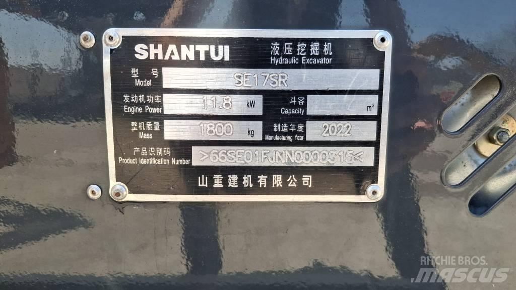 Shantui SE 17 SR Mini ekskavatori < 7 t