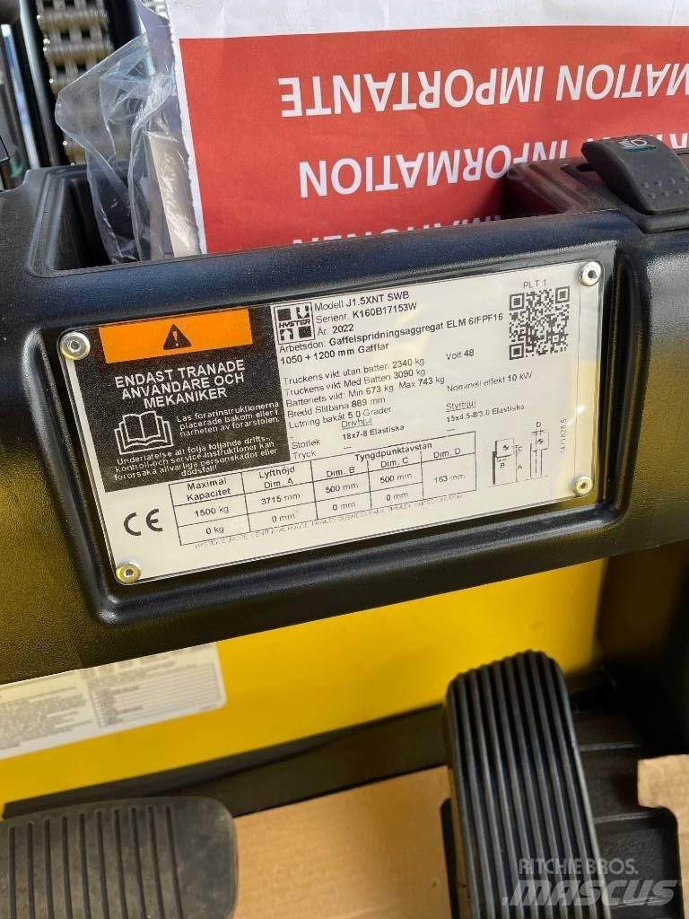 Hyster J1.5 XNT  1,5t Elektriskie iekrāvēji
