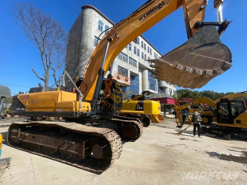 Hyundai Robex 520 VS Kāpurķēžu ekskavatori