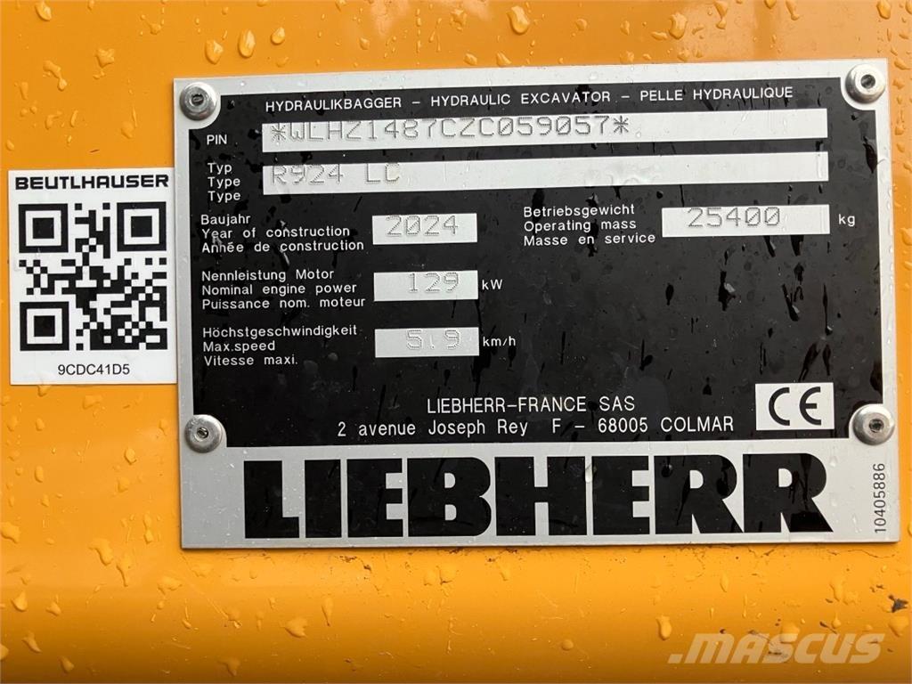 Liebherr R924 Kāpurķēžu ekskavatori