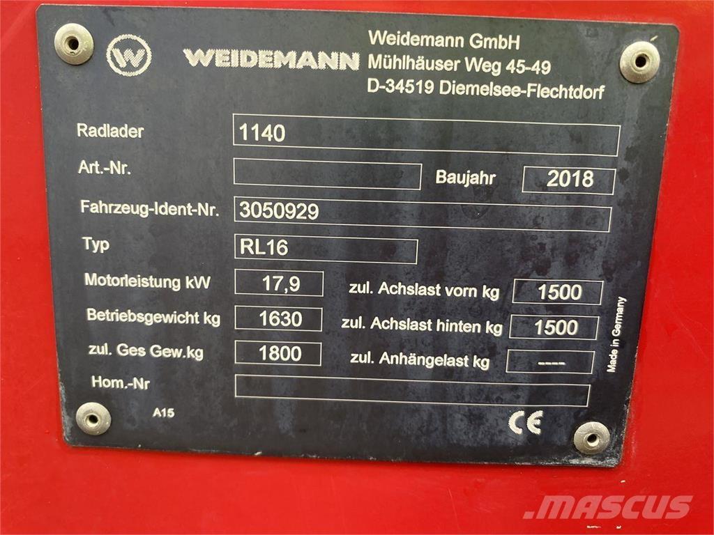 Weidemann 1140 Multifunkcionālie iekrāvēji